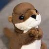 Poupées en peluche Kawaii loutre La Loutre, jouet de remplissage, décalcomanie, poupée Animal bébé, oreiller, cadeau de fête de noël, décoration de salle, 231117