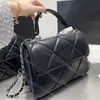 Luxus-Designer-Damentasche, Kanal-Umhängetasche, echtes Leder, trendige CC-Mini-Schultertaschen mit Top-Griff, schwarze Umhängetasche, Damen-Clutch-Handtasche, kleine Tragetasche