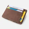 Portefeuilles Ultra mince Mini petite fermeture éclair en cuir PU porte-monnaie pochette en plastique crédit porte-cartes bancaires femmes hommes