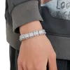 13mm 7/8 pouces hommes Bracelet chaînes lien 18K plaqué or Bling CZ Baguatte Bracelets hommes Hip Hop glacé Punk bijoux