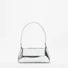 Sacs de soirée Argent verni Pu cuir sac à bandoulière pour femmes marque Design dames Simple sac à main femme soirée embrayages petit fourre-tout 231118