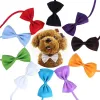 Corbata para mascotas que combina con todo, collar con lazo para perro, accesorios de flores, suministros de decoración, corbata con lazo de color puro, envío gratuito con DHL
