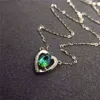 Best Gemstone Jewelry Gift Gold South Africa Real Diamond 0.9Ct Natural Brazil Green Tourmaline Pendant Necklace For Women