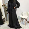 Abbigliamento etnico Ultimo raso Stile elegante Ruffles Manica lunga Vestaglia musulmana Abiti femminili Tuta Dubai Turchia islamica Abaya F1711