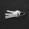 Титановая тарелка Blank DIY название Tag Keyring подвесной титановый сплав веревка Paracord аксессуары