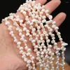 Perles naturelles d'eau douce blanc double face lumière 37 trous perle collier à faire soi-même Bracelet cheville bijoux fête exquise fabrication de cadeaux