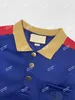 Heren Plus T-shirts Polo's Ontwerper 23SS T-shirt Ronde hals Geborduurd Lint Gebreid katoenen poloshirt Pompoen Inktlijm Patroon Luxe Top BDW4