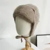 Beanie/Kafatası Kapakları Kadınlar Şapka Kış Angora Örgü Kulak Şakası Sıcak Sonbahar Gençler için Açık Kayak Aksesuar231118