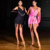 ステージウェア女性のためのラテンダンススカート女性フリンジパフォーマンスコスチュームブラックピンクタッセルヒップダンスウェアYS525