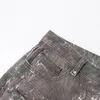 Mäns jeans designficka bred ben jeans kamouflage lös lastpersonlighet byxor 231118