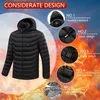 Men's Down Parkas 2 4 9 15 19 Heated Coat Zones S 2xl Heating Jacket Thermal Clothing For Hunting Outdoor Camping Electric Top Waistcoat 231117