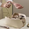 Borse per cosmetici Custodie Borsa per cosmetici da viaggio di grande capacità Custodia per trucco portatile in PU Borsa da bagno impermeabile per donna Kit da toilette multifunzionale 231118