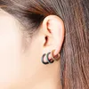 2Pcs/1Pair Stainless Steel Ear Clip Earrings For Women Man Non Piercing Round Ear Circle Fake Earrings Punk Simple Ear Jewelry EarringsClip Earrings