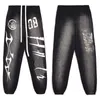 Heren casual broek Hip Hop designer Herfst Winter geborduurd Vlam paar warme overall Katoenen badstof joggingbroek Buitensporten maat S-XL