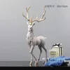 Decorative Objects Figurines High End Deer Statue Reindeer Figurines Resin Sculpture For Living Room Luxury Home Decoration Nordic Tabletop Ornaments 231117