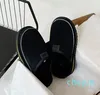 Botas de grife Slides de pele Classic Mini Tazz Camurça Chinelo Castanha Sheepskin Shearling Winter Ankle Bootie