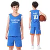 T-shirty na świeżym powietrzu Niestandardowe 100% Plyester Dzieci Mundur Basketball Set Set Tchedable Kids Basketball koszulka do koszykówki dla chłopców M995 231117