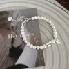 Bedelarmbanden minar klassieke echte zoetwater parel parel kralen armband zilveren kleur metalen bonen streng voor vrouwen casual sieraden