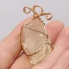 Améthyste Rose Quartz Citrine Pierre Naturelle Pendentif Irrégulier Fabrication De BijouxDIYCollier Boucle D'oreille Accessoire Cadeau Fête 25x40-30x45mm