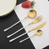 Dinnerware Sets Tea Spoon 18/10 Stainless Steel Coffee High Quality Dessert Cake Fruit Spoons Gold Small Snack Scoop Tools