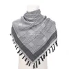 Fashion Face Masks Neck Gaiter Tactical Desert Shemagh Keffiyeh Arab Tessel Scarf Wrap Outdoor Windproof Dustproof Protective for Men110x110cm 231117