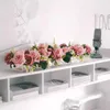 Vasos vasos retangulares de vaso de flor de flor retangular Central Stand Desktop Vaso longo para flores Floral Center peça para decoração de tabela y23