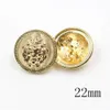 زر مقاطع الشعر Barrettes 10pcs/Lit Lion Head Metal Button Gold for Clothing Sweater Coat Decoration Puttons Accessories DIY JS-0239