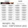 6D Eyebrow Tattoos Stickers Eyebrow Water Transfers Stickers Hair-Like Waterproof Eyebrow Stickers for Brow Grooming Shaping