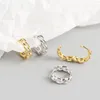 Hoop Earrings & Huggie Luxury S925 Sterling Silver Personality Dainty Designer Trendy For Women Fashion Minimalist Jewelry Joias Ouro 18kHoo