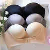 BRAS Kvinnor Sexig stropplös Push Up Bh Front Closure Bralette Invisible Bras Underwear Lingerie Half Cup Seamless Brassiere Abcde Cup P230417
