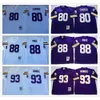 Film DIY Vintage voetbal 10 Fran Tarkenton Jerseys 93 John Randle 22 Paul Krause 28 Adrian Peterson 44 Chuck Foreman 56 Chris Doleman 80 Cris Carter 88 Alan Page