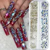 12 GRIDL Pudełko Multi rozmiar AB/Kolorowe hotFix Rhinestones Flatback Crystal Diamond Gems 3D Glitter Nail Luksusowe dekoracje * Paznokcie Artrhinestones Dekoracje