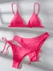 Dames badkleding drie stukken driehoek tie side bikini set vrouwen badmode badkamer sexy aankomst zwempak zomer strand badpak 230417