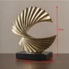 Decorative Objects Figurines Home Decoration Gold Statues Living Room Ornament Decorative Figurine Tabletop Abstract Sculpture 231117