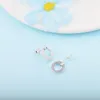 Stud Earrings 2023 Pave & Logo Circle Reversible For Women 925 Sterling Silver Earing Original Jewelry Girls Gift Brincos