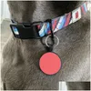 Dog Tag Id Card De Qualité Alimentaire Sile Pet Tag Porte-clés Diy Round Cat And Tags Id Keyring Drop Delivery Home Garden Supplies Dhgarden Dhnpr