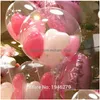 Party Decoration Flexible Transparent /Clear Round Balloons For Ballon Stuffer Diy Toy Gift Fill-Able Event Supplies Birthday Favors Dh4Nt