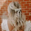 Copricapo Accessori per capelli Perle Fiocchi per capelli in cristallo Barrette Bianco Nero Vintage Perla Forcina Elegante fermaglio per capelli di lusso Accessori per capelli da sposa 231118