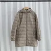 Piumino da donna Parka Piumino con cappuccio staccabile Piumino invernale da donna Leggero e sottile Piumino d'anatra bianco Parka da donna Lungo caldo Piumino di grandi dimensioni Capispalla L231118