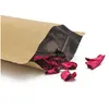 Bolsas de embalaje de papel kraft bolsita bolsa de soporte marrón auto sellado sellado reutilizable Allpurpose Almacenado de almacenamiento de alimentos con muesca de lágrima DH3LT