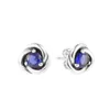 Stud Earrings QANDOCCI 2023 Spring September Birthstone Eternity Circle Earring For Women 925 Silver DIY Fits European Jewellery