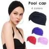 Capas de natação Capace de tampa de natação Chapéu de banho Proteger cabelos longos O orelhas de turbante de tecido plissado de cabeceira de ioga Caps Multi Colors Turban P230418