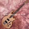 Anpassad nacke genom kropp 4 strängar Wals Style Eyebird Maple Electric Guitar Bass Acceptera anpassad logotyp och form