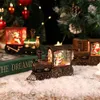 クリスマスの装飾サンタクロース雪だるまギフトイブミュージックボックストレインクリスタルボール装飾テーブルデコレーションエクサイズ231117