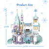 Blocks Friends Princess Luxury Ice Castles Playground House Movies Winter Snow Horse Figures Building Blocks Set Toy for Girls DIY Gift