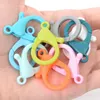 20 pc's/lot 26 kleuren gemengde plastic kreeft clasp hooks sleutelhanger eindconnectoren voor sieraden maken doe -het -zelf kettingaccessoires bevindingen sieraden makelie bevindingen