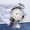 Bekijk automatische mechanische heren horloges 41 mm zilveren polsband waterdicht alle roestvrijstalen polsband modeontwerper polshorloge b23