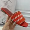 Loro Piano Slip Sliccy Stripe Flat Flat Sandals Slippers Slippers on Opentoe Shoes Women Luxury Designers Leather Extole Fashion Party Nasual Shoes Factory Forwe