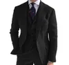 Męskie garnitury Blazers Suits 3 sztuki Zielona wełna Tweed Herringbone Business Retro Classic PatternTuxedos na ślubne spodnie Blazer Vest 231118
