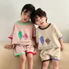 Комплект одежды Milancel Summer Kids Clothing Set Firt Firt и Shorts 2 PCS Boys Complet Casual для девочек набор 230417